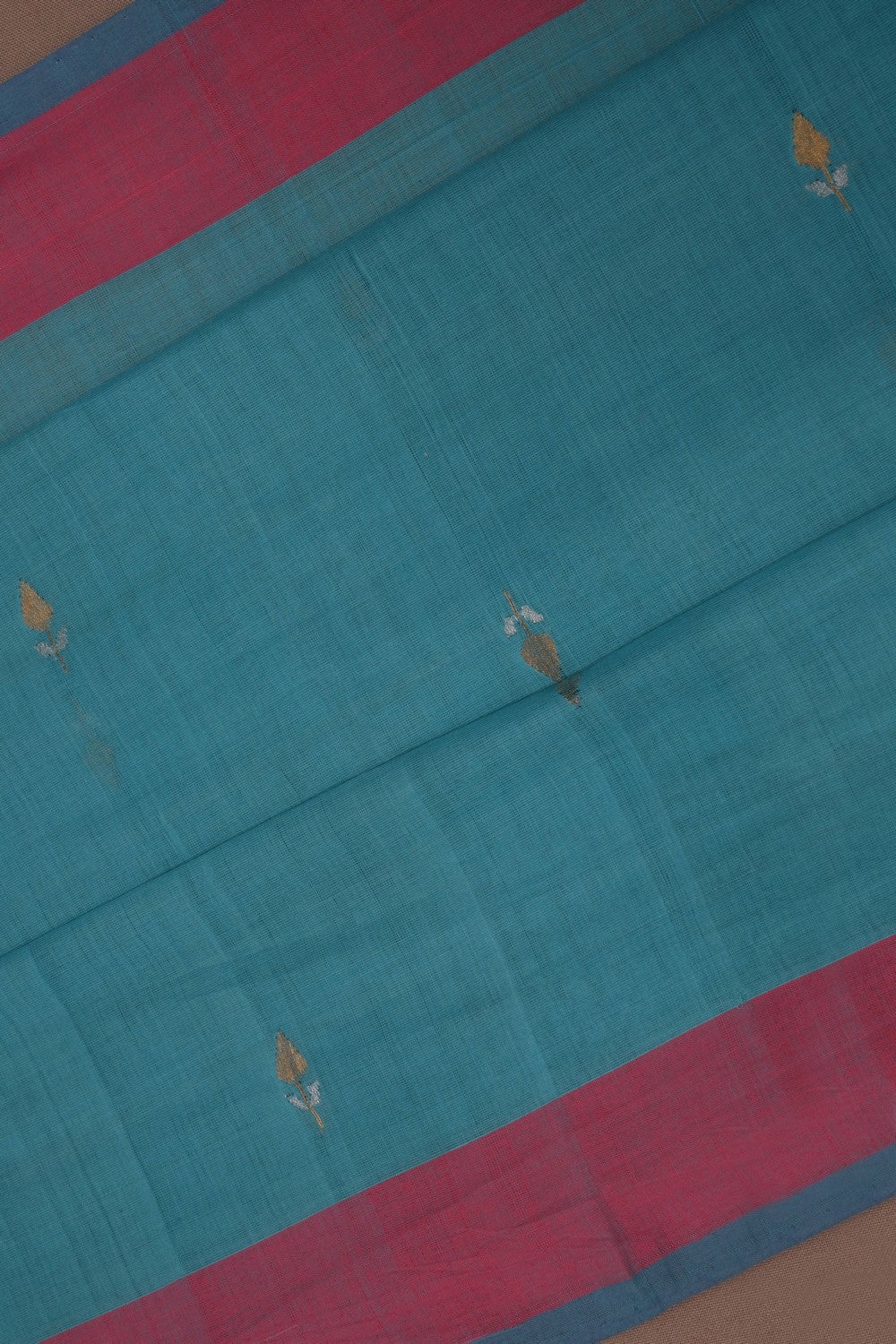 South Cotton Blue Saree