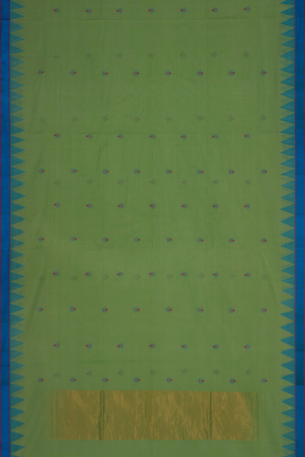 Image of South Cotton Mint Green Saree