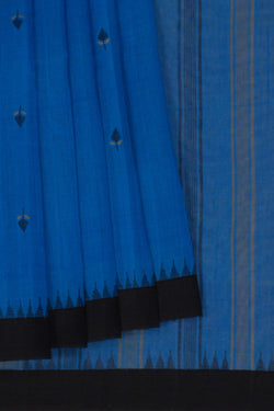 Image of South Cotton Blue Saree