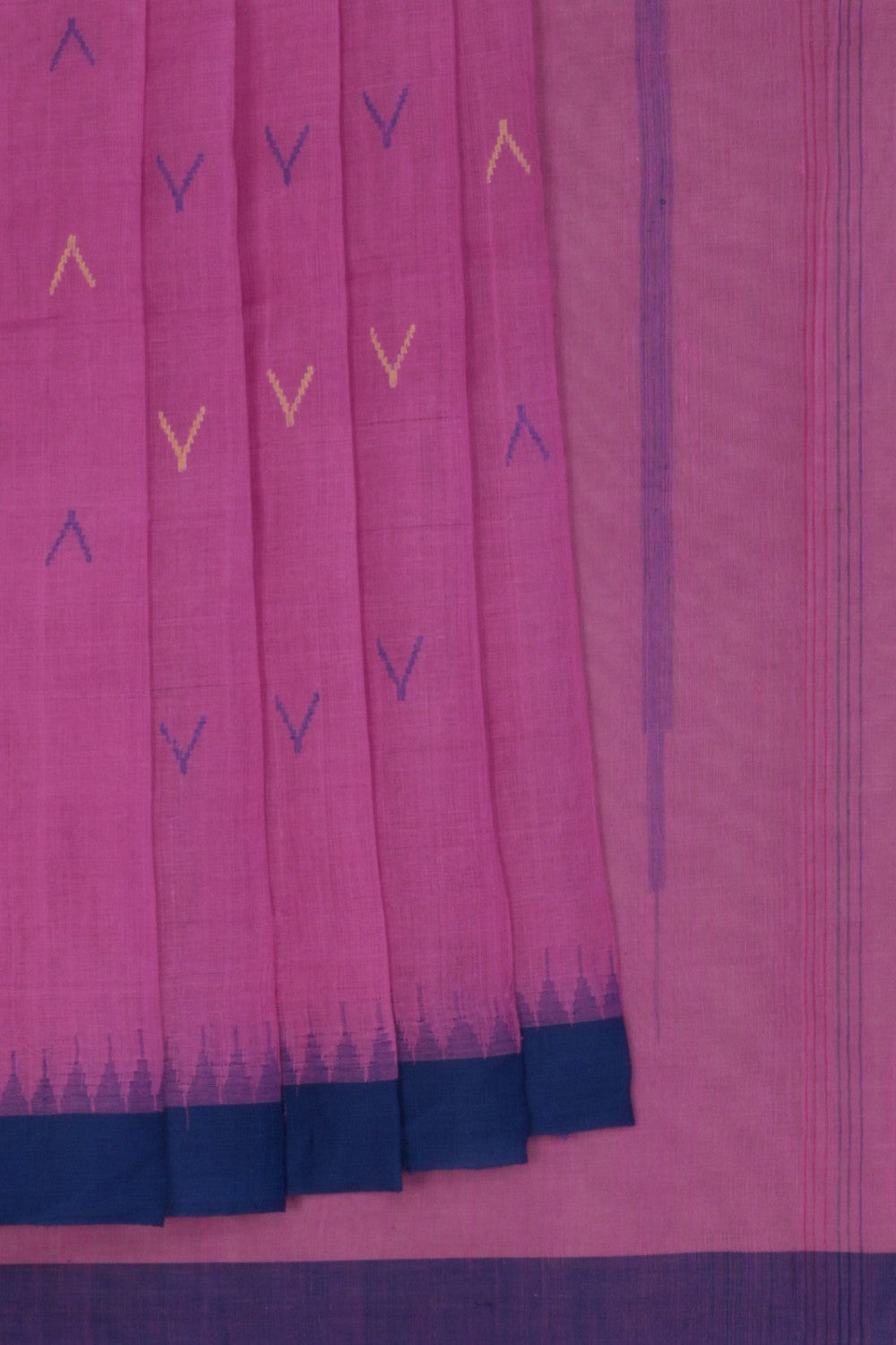 Image of South Cotton Purple Saree