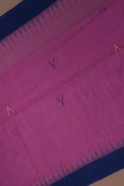 Image of South Cotton Purple Saree