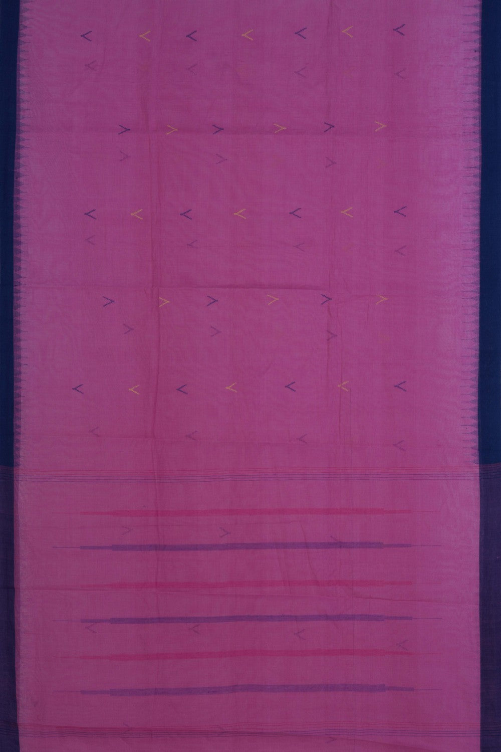Image of South Cotton Purple Saree