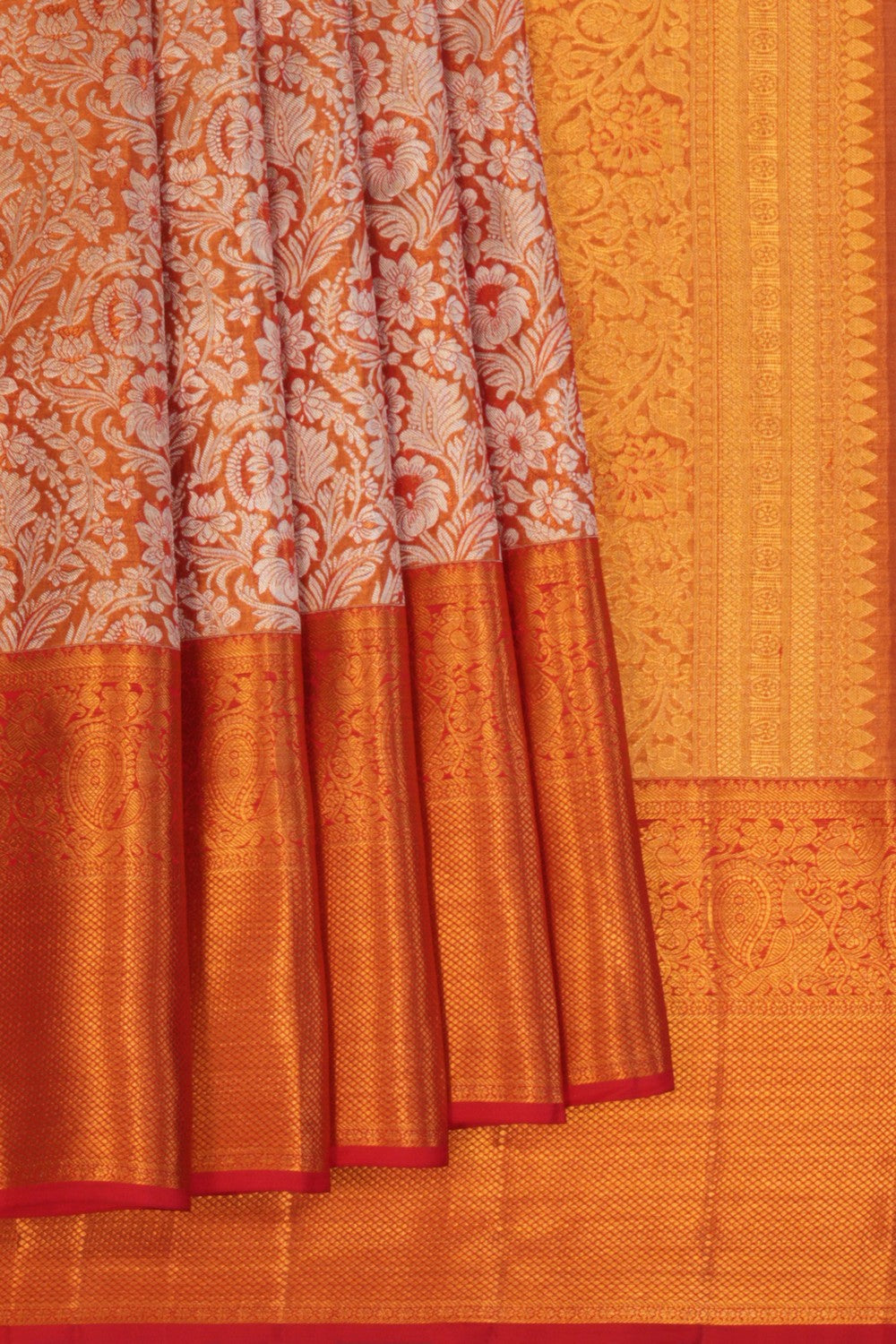 Image of Red Brocade Kanchipattu Saree