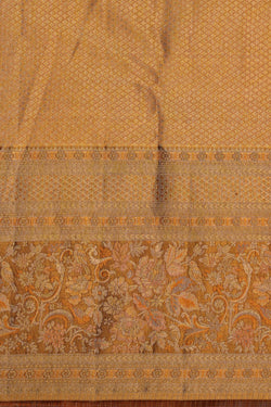 Image of A Gold Tissue Brocade Kanchipattu Saree