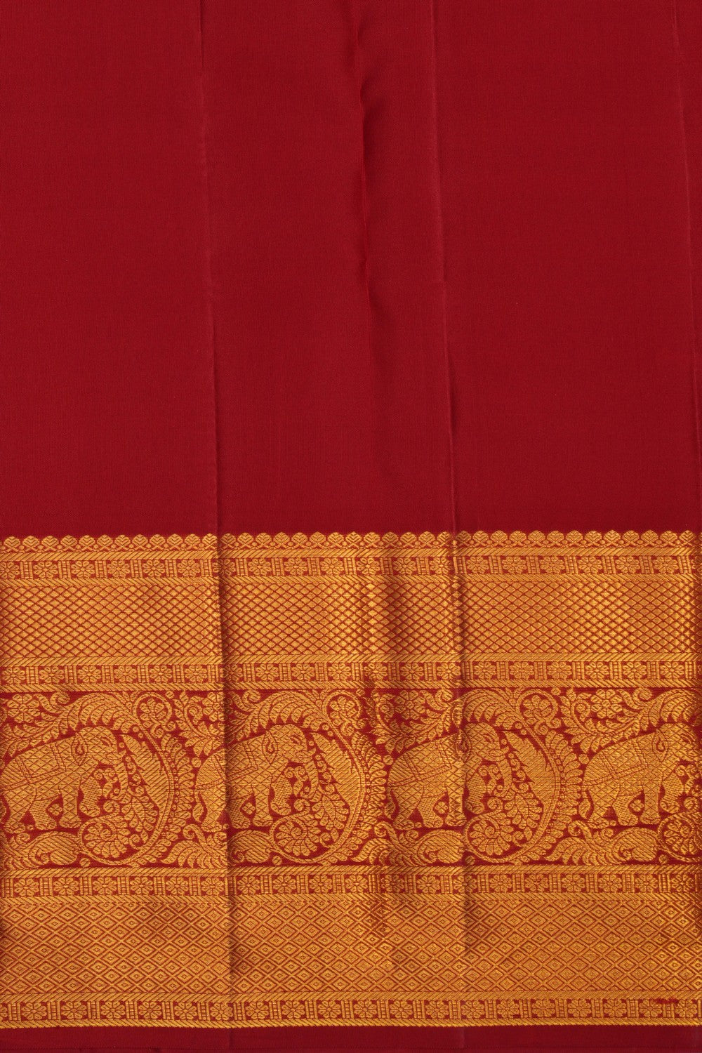 Red Brocade Kanchipattu Saree