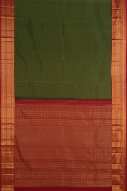 Image of Green Brocade Kanchipattu Saree