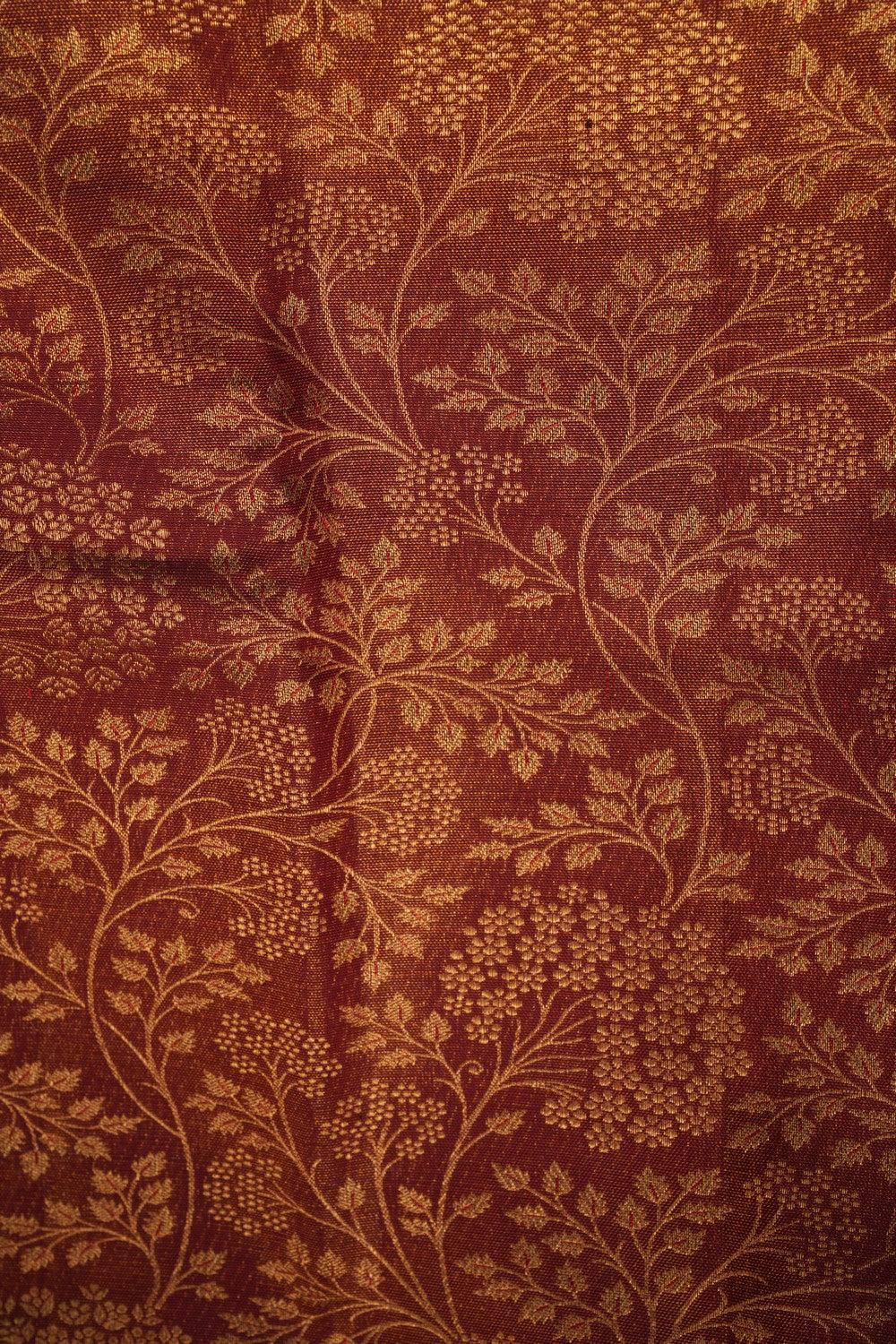 Maroon Tissue Brocade Kanchipattu Saree