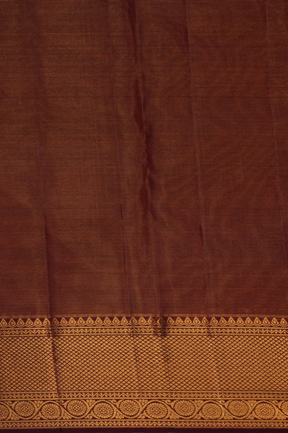 Image of Maroon Tissue Brocade Kanchipattu Saree