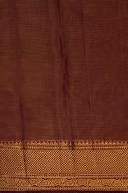 Image of Maroon Tissue Brocade Kanchipattu Saree