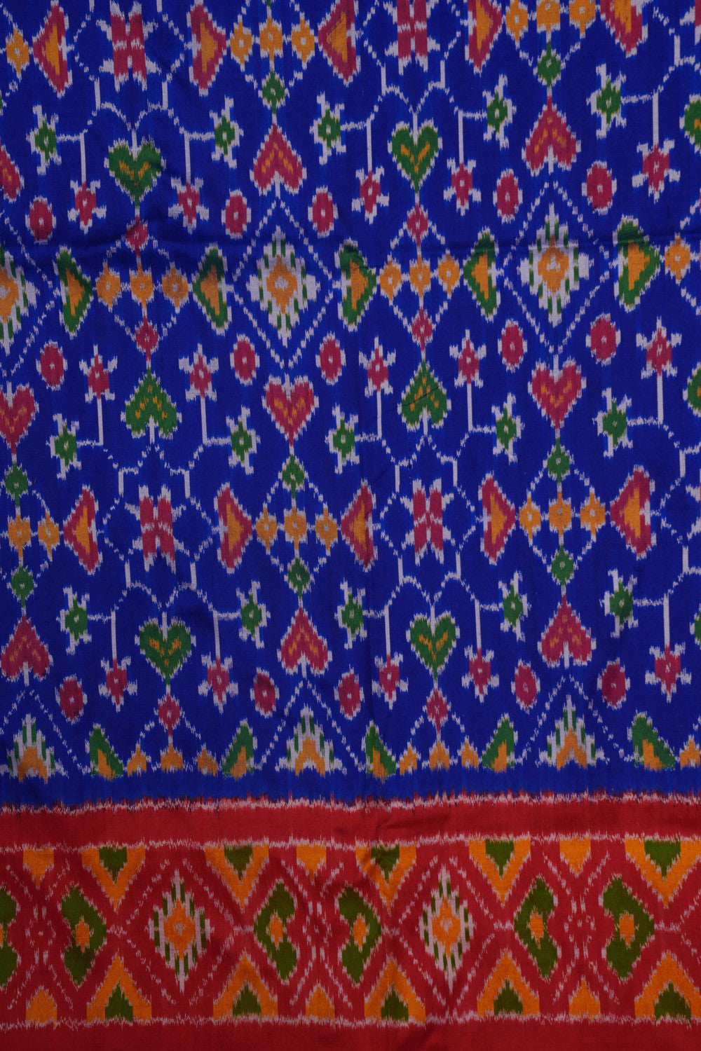 Image of Pochampally Silk Pavada Unstitched Set