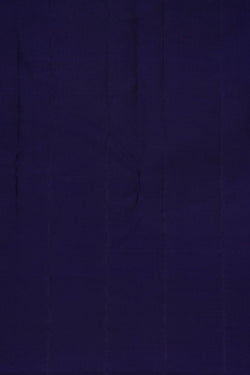 Image of Bird Perched Brocade Navy Blue Kanchipattu Saree