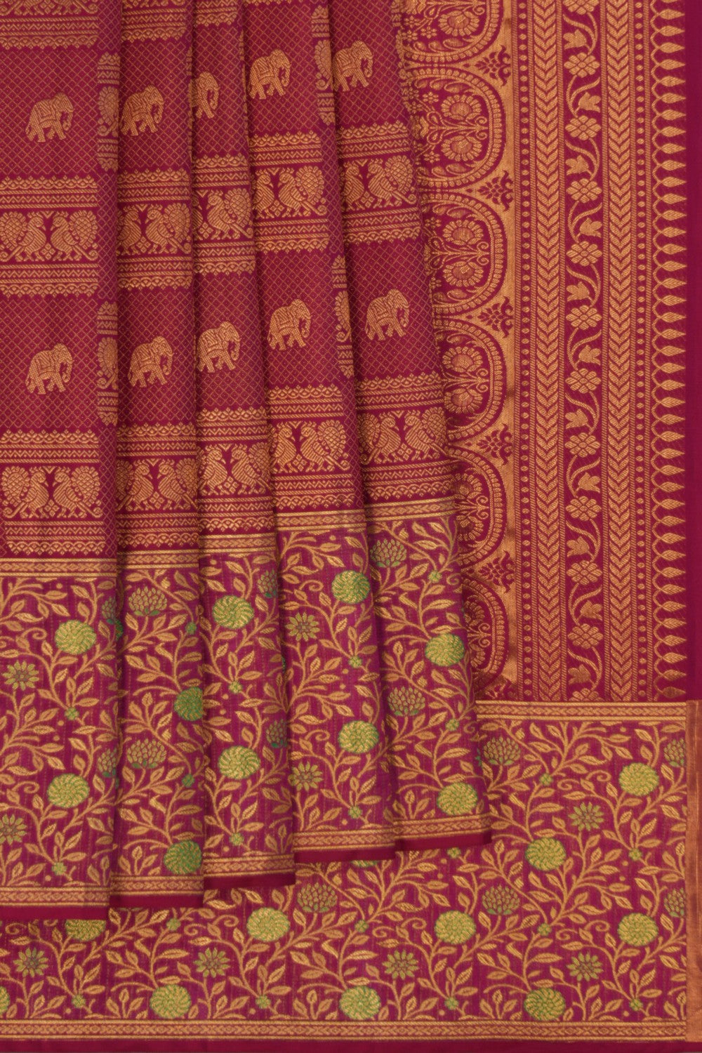 Pink Brocade Kanchipattu Saree