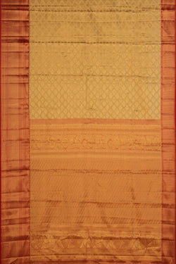 Image of Kanchipattu Gold Tissue Brocade A Rich, Luminous Sheen Saree