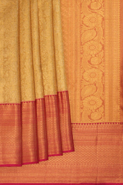 Image of Kanchipattu Gold Tissue Brocade A Rich, Luminous Sheen Saree