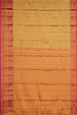 Image of Kanchipattu Gold Tissue Brocade A Rich, Luminous Sheen Saree