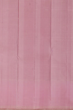 Image of Arani Silk Saree with Silver Zari Temple Border