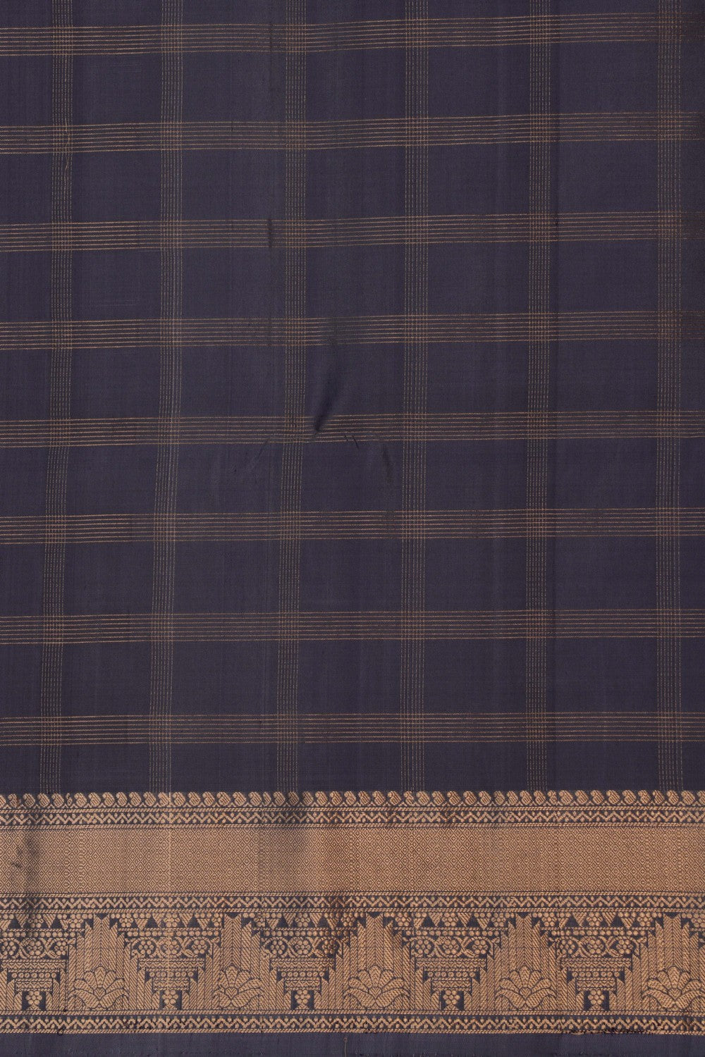Purple South Silk Kattam Saree