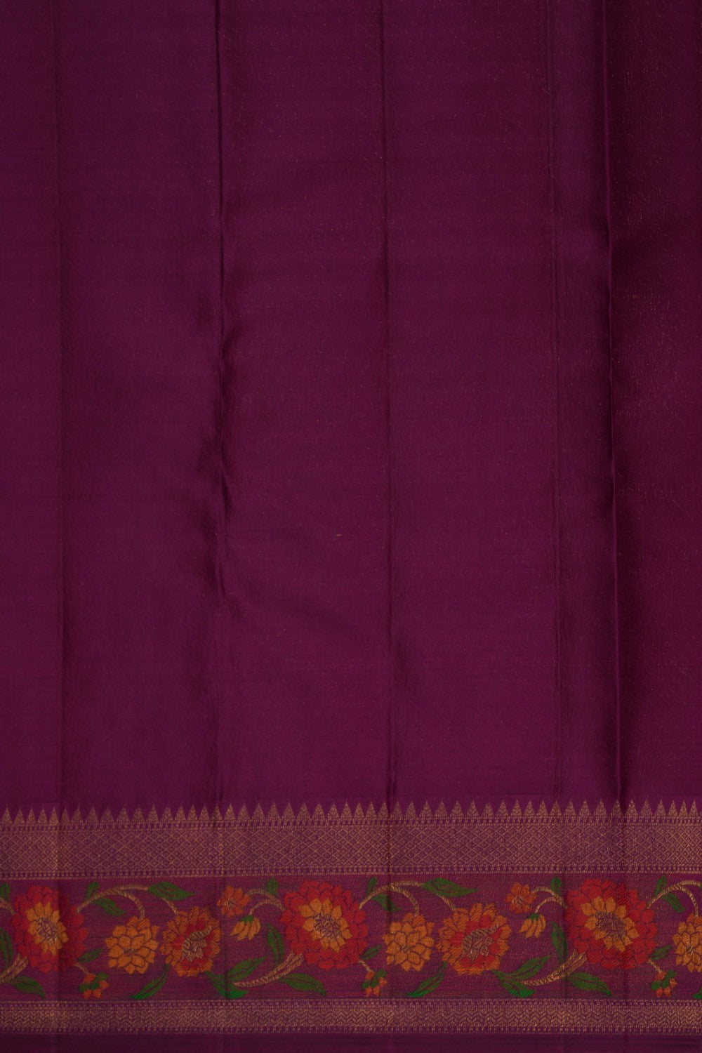 Image of Arani Silk Shimmering Rust Orange Saree