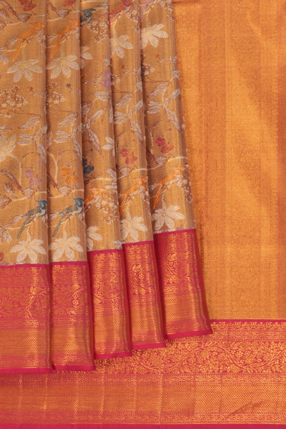 Image of Arani Silk Regal Gold Tissue Saree