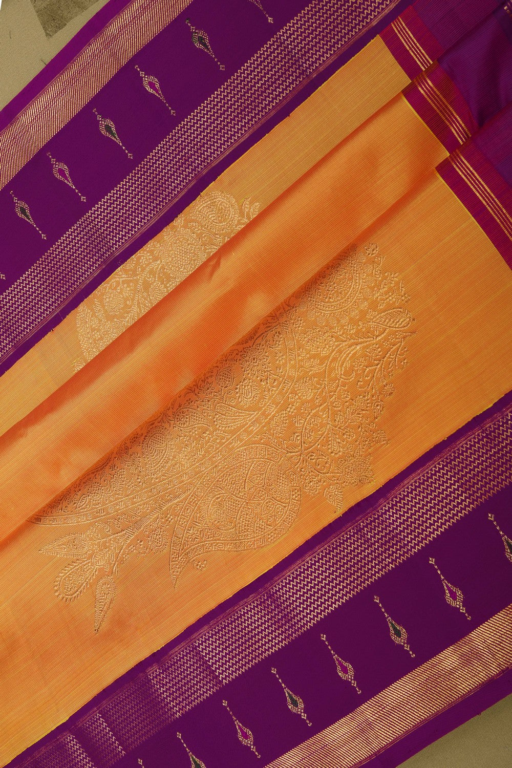 Image of Anari Silk Mustard Saree