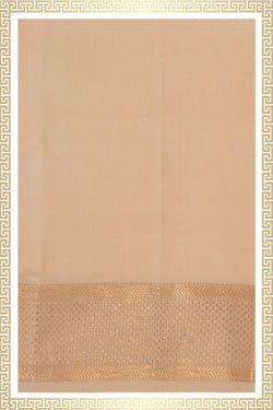 Image of Arani Silk Off-White Dhoti With Kanduva (8 X 4)