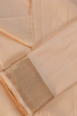 Image of Arani Silk Off-White Dhoti With Kanduva (8 X 4)