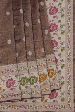 Image of Brown Shimmering Saree
