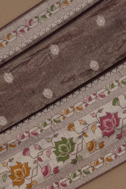 Image of Brown Shimmering Saree