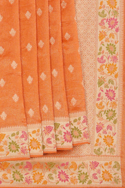 Image of Orange Shimmering Saree