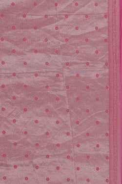 Image of Pink Shimmering Floral Saree