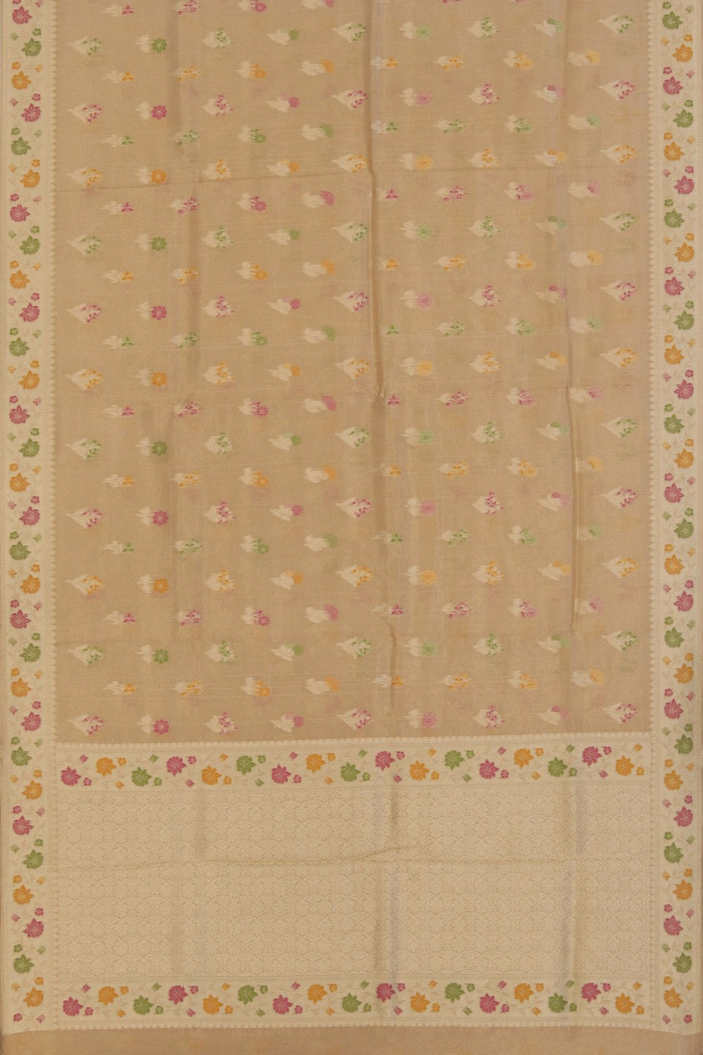 Image of Beige Shimmering Saree