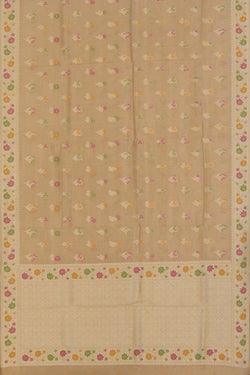 Image of Beige Shimmering Saree