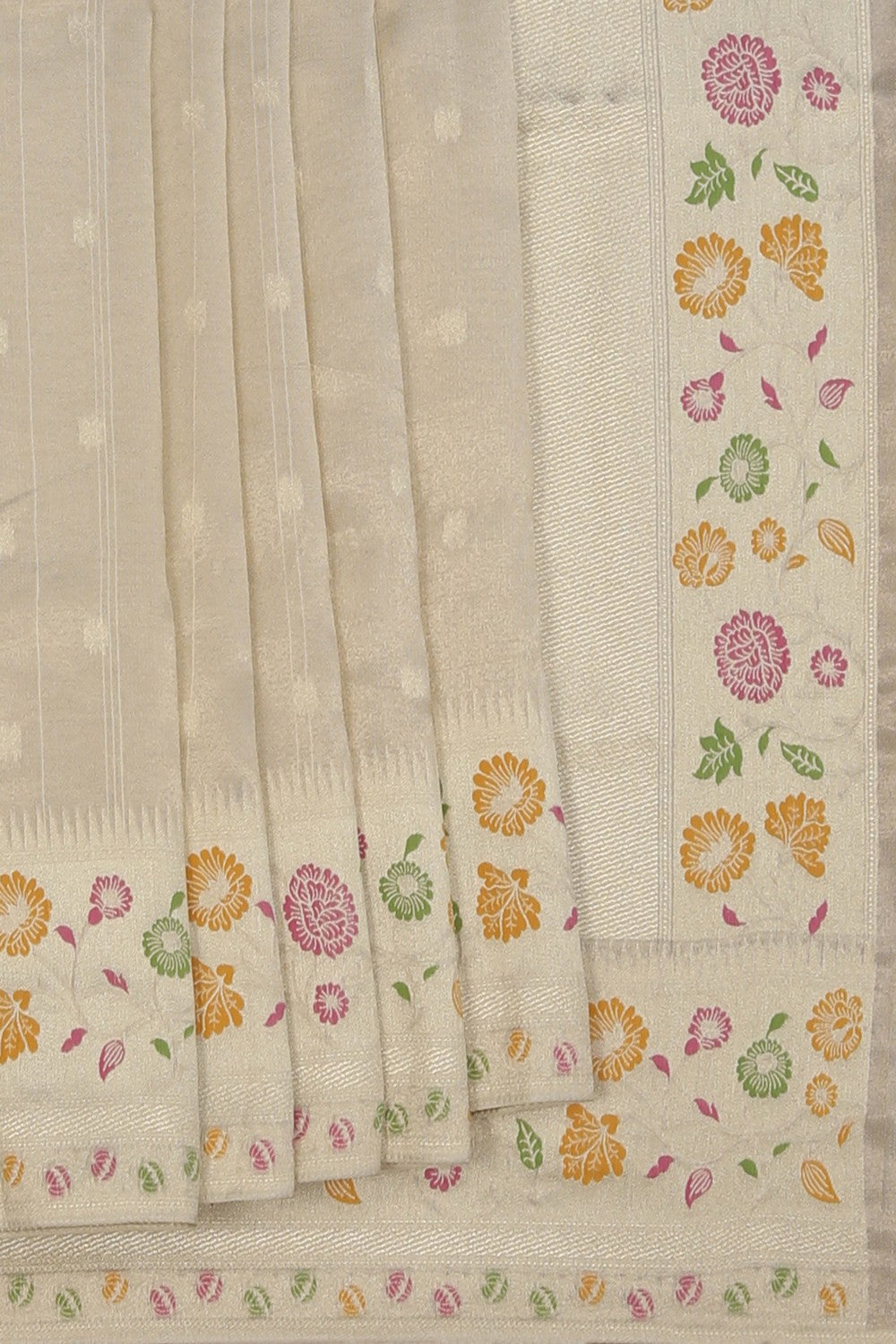 Off-White Shimmering Saree