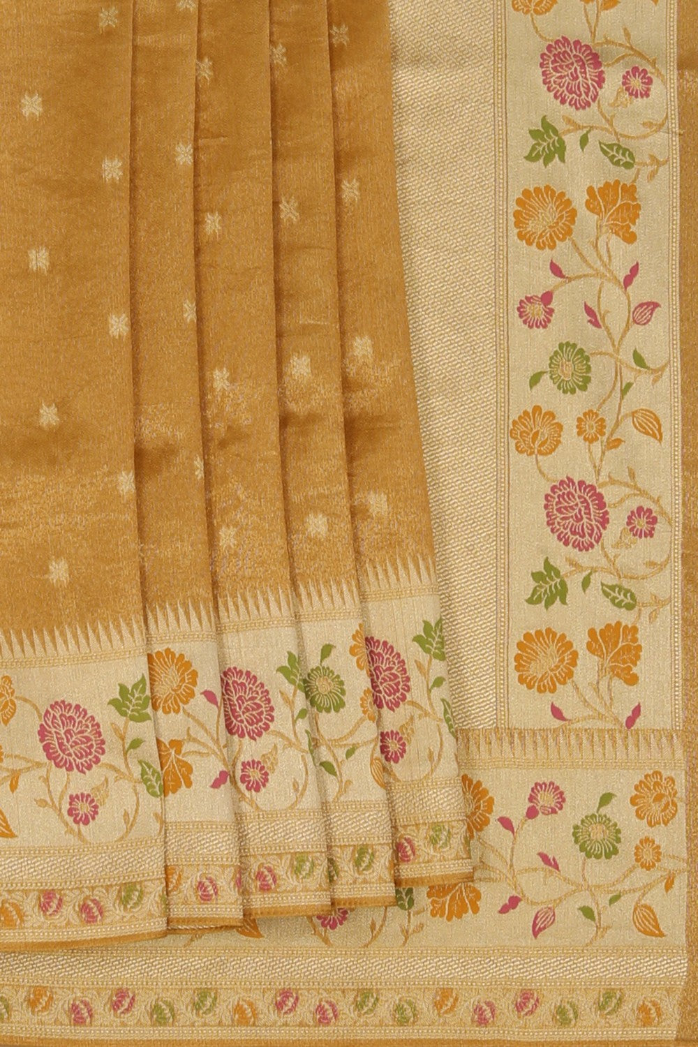 Mustard Shimmering Saree