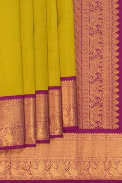 Image of Spring Green Arani Silk Saree