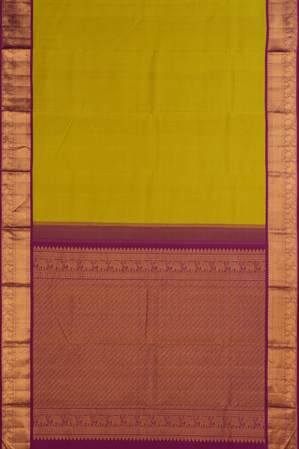 Spring Green Arani Silk Saree