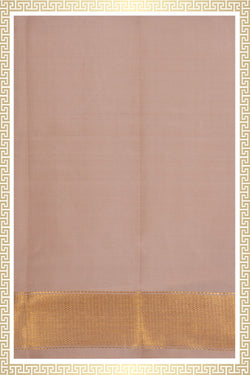 Image of Arani Silk Beige Dhoti With Kanduva (8 X 4)