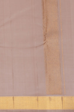 Image of Arani Silk Beige Dhoti With Kanduva (8 X 4)