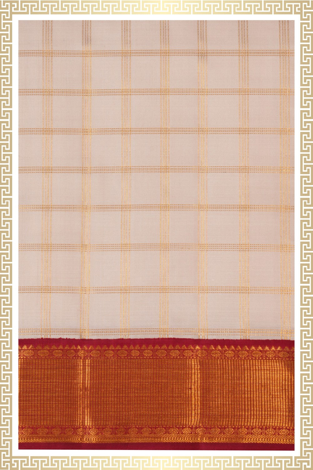 Arani Silk Off-White Dhoti With Kanduva (8 X 4)
