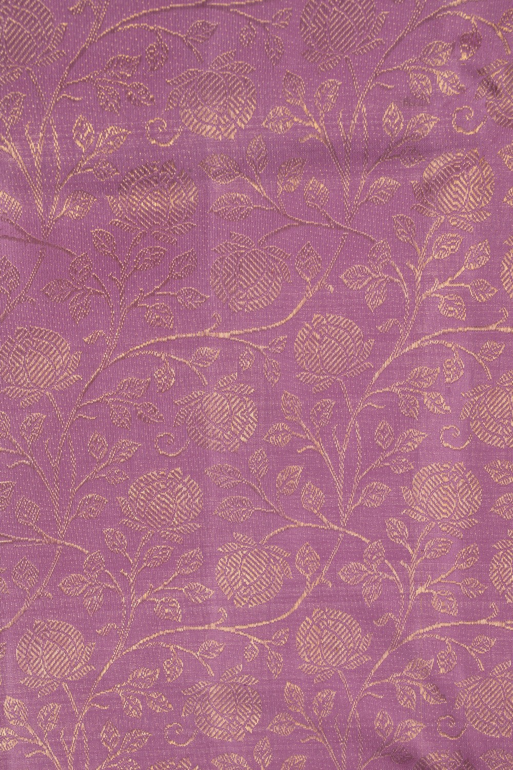 Mauve Purple Floral Brocade Kanchipuram Silk Saree