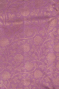 Image of Mauve Purple Floral Brocade Kanchipuram Silk Saree