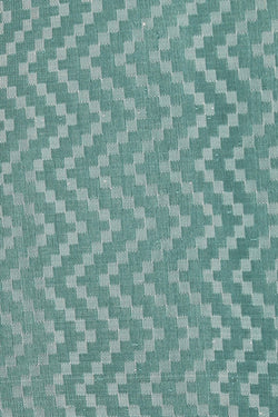 Image of Smoky Blue Chevron Kanchipuram Silk Saree