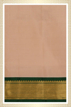 Image of Kanchipuram Silk Off-White Dhoti With Kanduva (8 X 4)