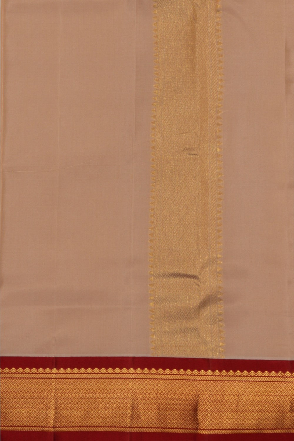Kanchipuram Silk Off-White Dhoti With Kanduva (8 X 4)
