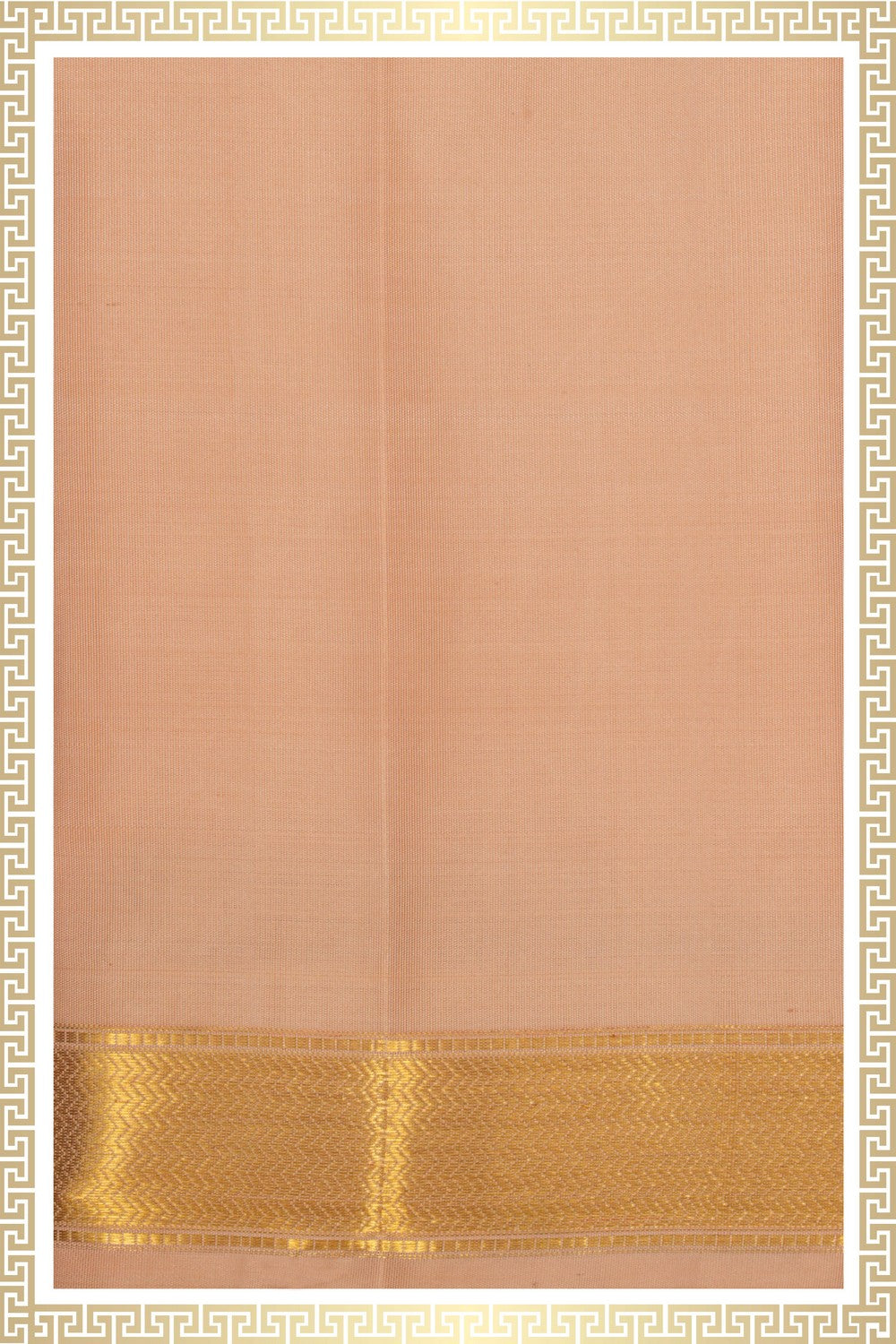 Image of Kanchi Silk Beige Dhoti With Kanduva (8 X 4)