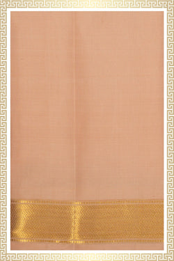 Image of Kanchi Silk Beige Dhoti With Kanduva (8 X 4)