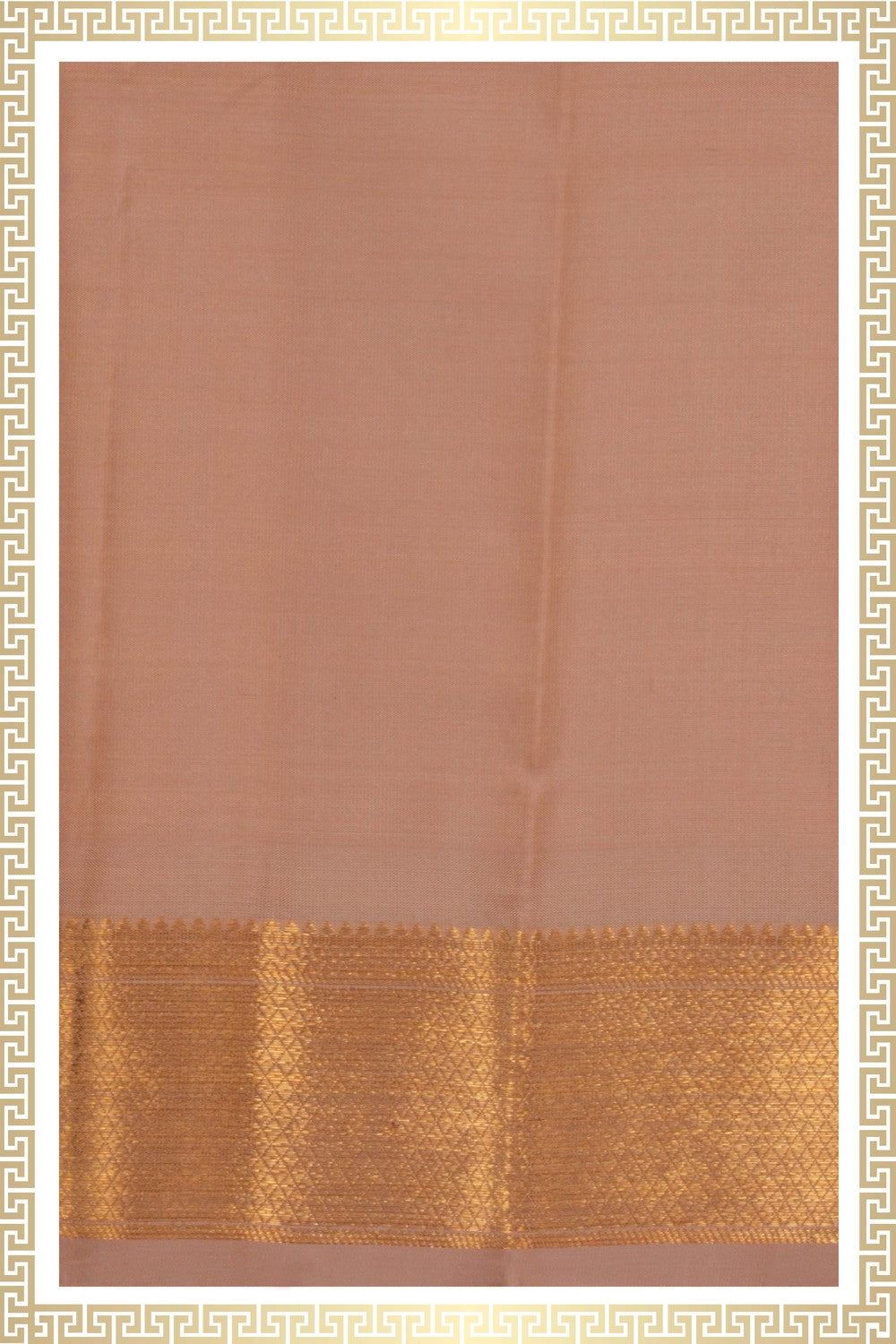 Kanchi Silk Beige Dhoti With Kanduva (8 X 4) 3 Pcs Set