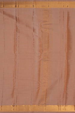 Image of Kanchi Silk Beige Dhoti With Kanduva (8 X 4) 3 Pcs Set