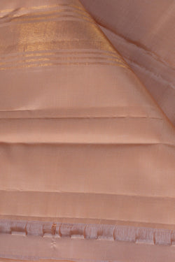 Image of Kanchi Silk Beige Dhoti With Kanduva (8 X 4) 3 Pcs Set