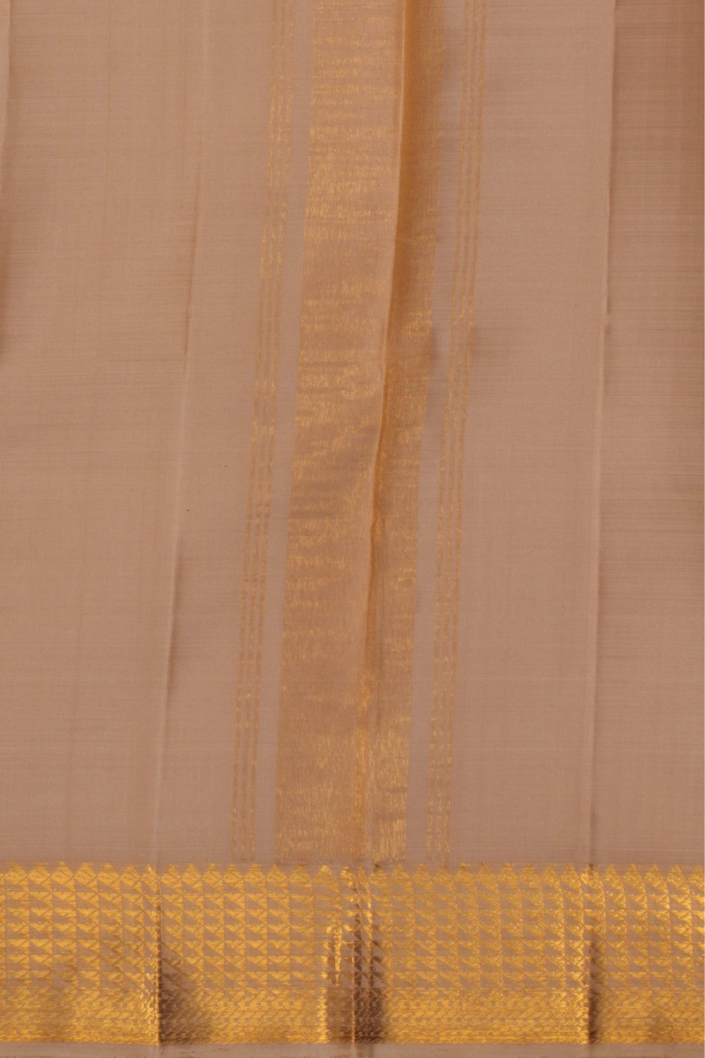 Kanchi Silk Cream Dhoti With Kanduva (8 X 4) 3 Pcs Set